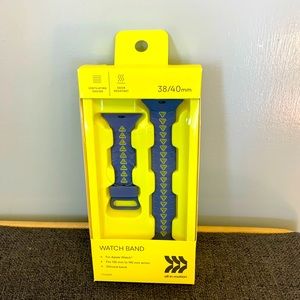 New All in Motion--Apple Watch Vivid Blue Silicone Band Size: 38/40 mm